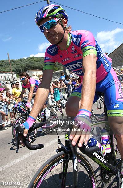 Damiano Cunego of Italy and Team Lampre-Merida during Stage One of the Tour de France 2013 - the 100th Tour de France -, a road stage between...