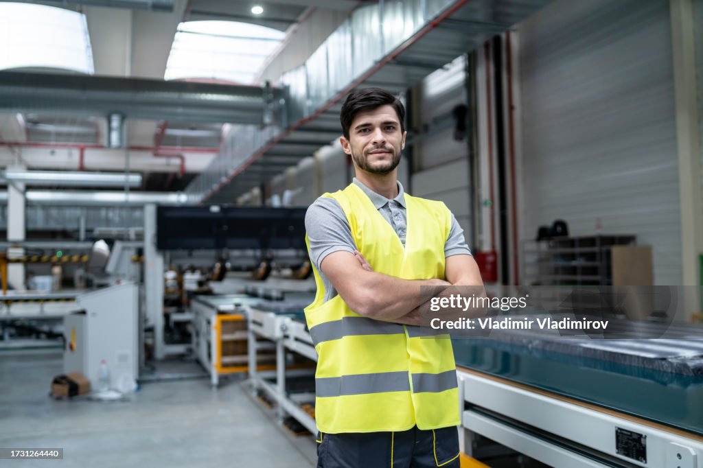 Industrial engineer in factory