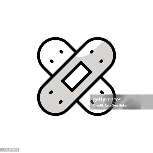 plaster universal line icon design with editable stroke. suitable for web page, mobile app, ui, ux and gui design. - hospital maintenance stock illustrations