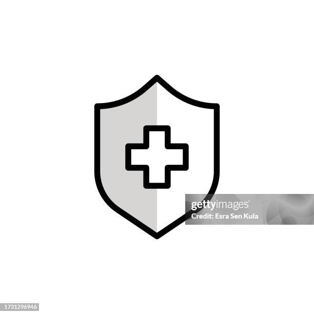 health insurance universal line icon design with editable stroke. suitable for web page, mobile app, ui, ux and gui design. - boost your immune system stock illustrations