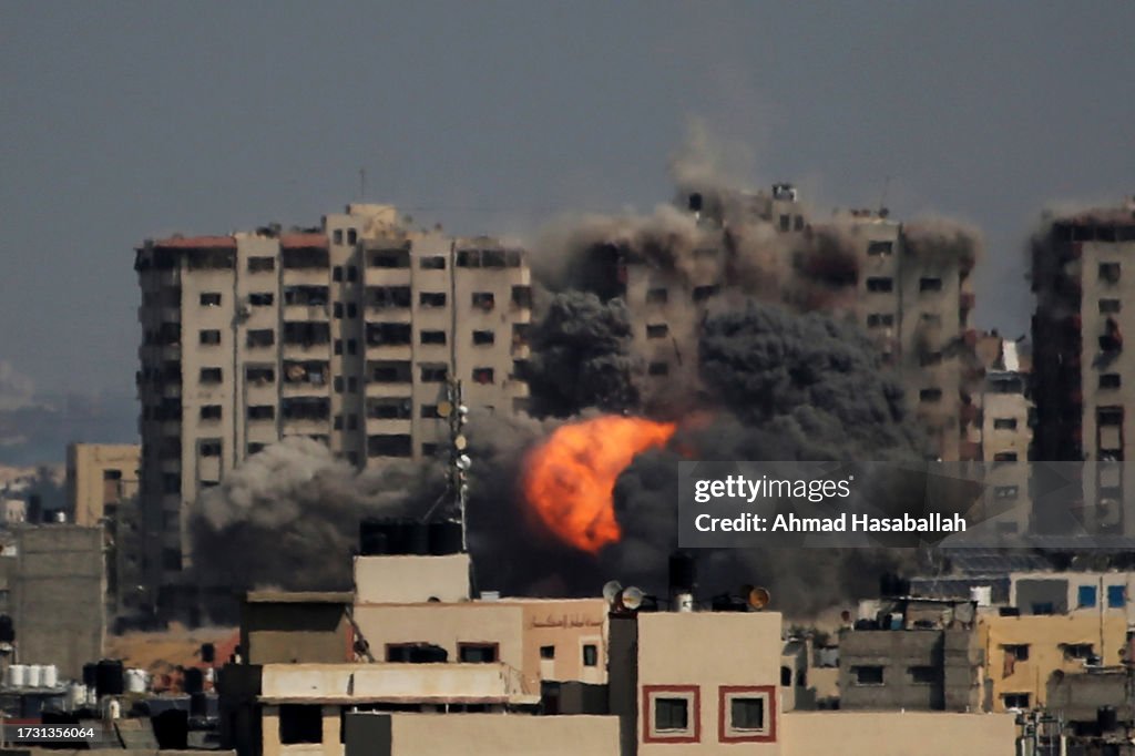 Gaza Comes Under Sustained Bombardment By Israel After Hamas Attacks