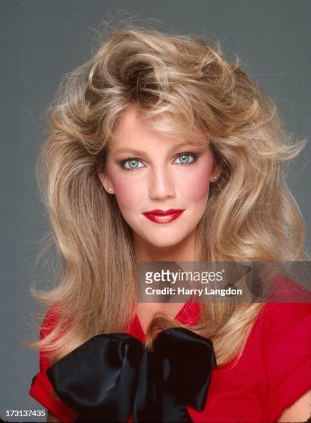Actress Heather Locklear poses for a Fashion/portrait Session on February 2, 1981 in Los Angeles, California.