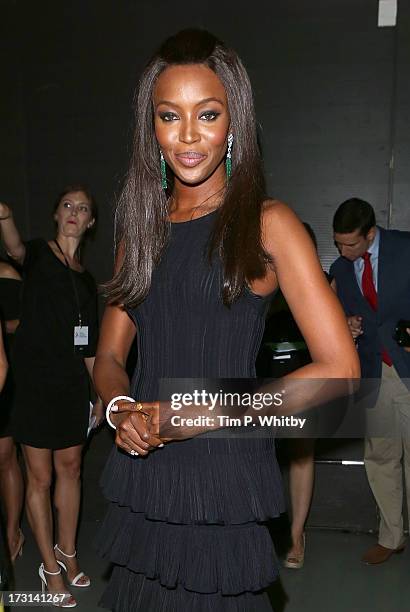 Naomi Campbell attends the Novak Djokovic Foundation inaugural London gala dinner at The Roundhouse on July 8, 2013 in London, England. The...