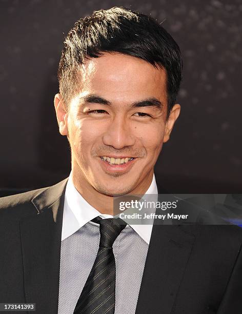 Actor Joe Taslim arrives at the "Fast & The Furious 6" Los Angeles premiere at Gibson Amphitheatre on May 21, 2013 in Universal City, California.