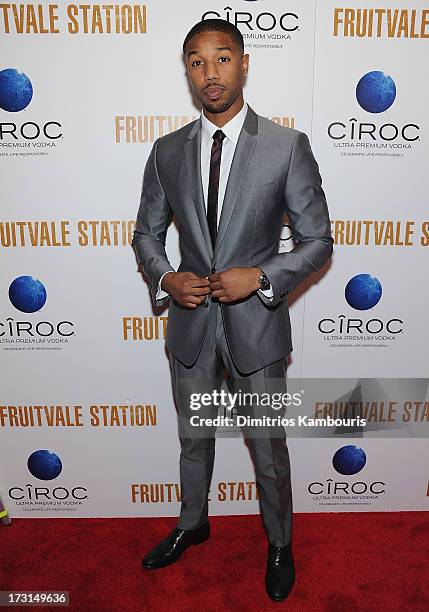 Michael B. Jordan attends the "Fruitvale Station" screening at the Museum of Modern Art on July 8, 2013 in New York City.