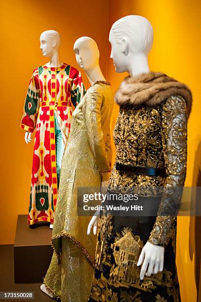 View of atmosphere at the Oscar de la Renta: American Icon reception at the William J. Clinton Presidential Center on July 08, 2013 in Little Rock,...