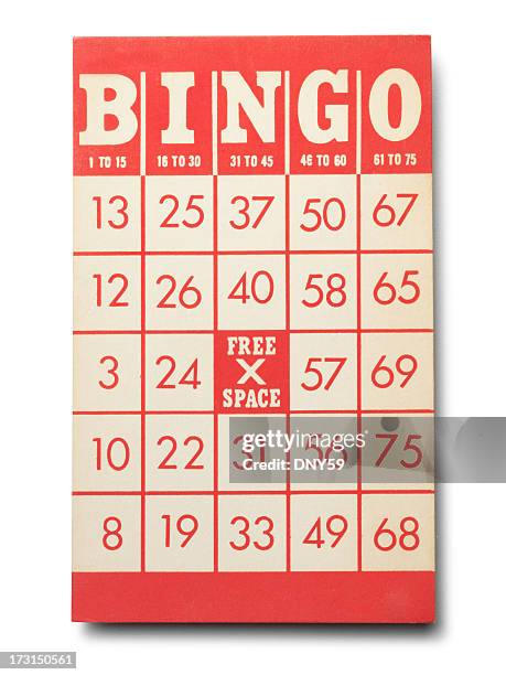 bingo en blanco tarjeta - bingo fotografías e imágenes de stock