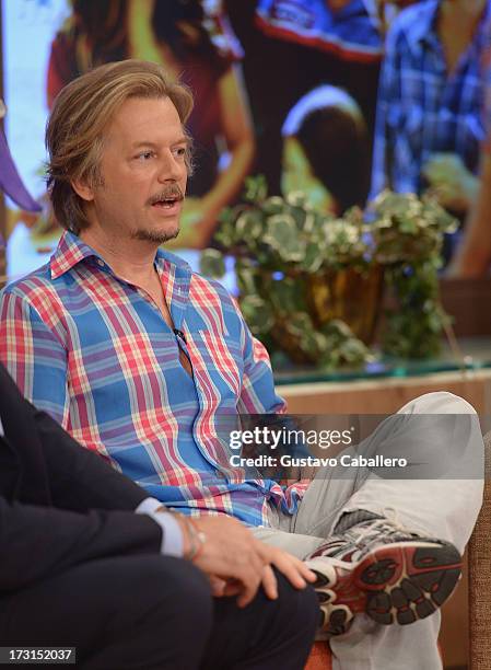 David Spade of "Grown Ups 2" cast appears on Univisions "Despierta America" to promote the movie at Univision Headquarters on July 8, 2013 in Miami,...