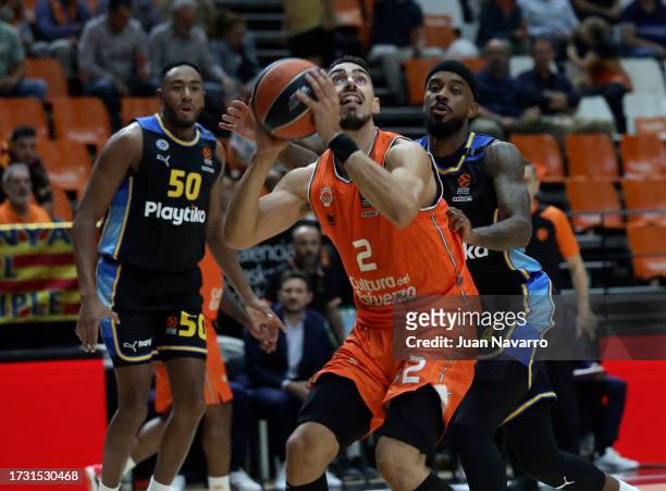 Josep Puerto, #2 of Valencia Basket during the Turkish Airlines EuroLeague Regular Season Round 3 match between Valencia Basket and Maccabi Playtika...
