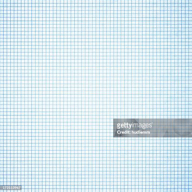 blue graph paper background textured - checked pattern stockfoto's en -beelden