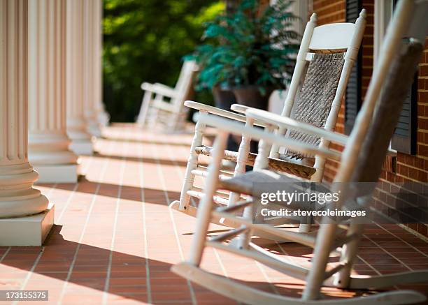 rocking chairs - antebellum stock pictures, royalty-free photos & images