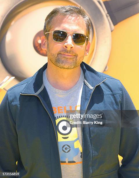 Actor Steve Carell arrives at the Los Angeles premiere of 'Despicable Me 2" held at Universal CityWalk on June 22, 2013 in Universal City, California.