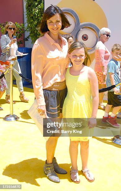 Actress Catherine Bell and daughter Gemma Beason arrive at the Los Angeles premiere of 'Despicable Me 2" held at Universal CityWalk on June 22, 2013...