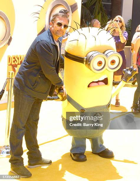 Actor Steve Carell arrives at the Los Angeles premiere of 'Despicable Me 2" held at Universal CityWalk on June 22, 2013 in Universal City, California.