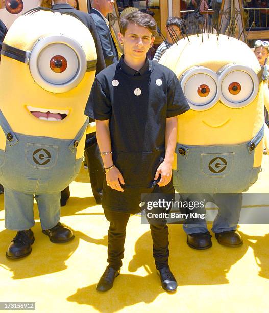 Actor Moises Arias arrives at the Los Angeles premiere of 'Despicable Me 2" held at Universal CityWalk on June 22, 2013 in Universal City, California.