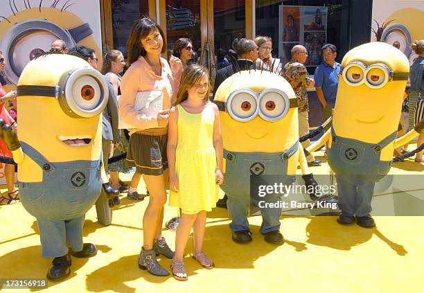 Actress Catherine Bell and daughter Gemma Beason arrive at the Los Angeles premiere of 'Despicable Me 2" held at Universal CityWalk on June 22, 2013...