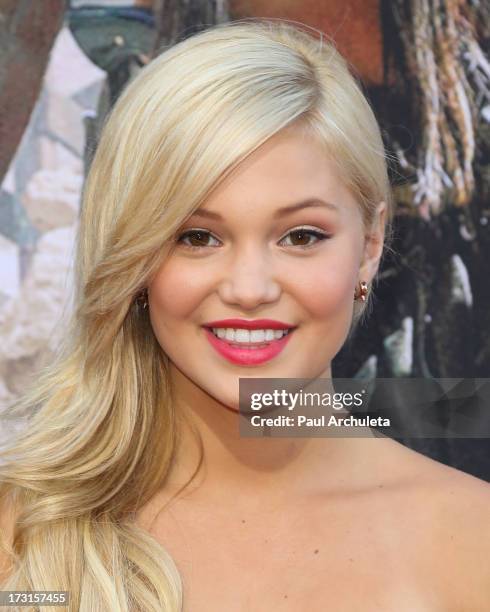 Actress Olivia Holt attends "The Lone Ranger" Los Angeles premiere at Disney California Adventure Park on June 22, 2013 in Anaheim, California.