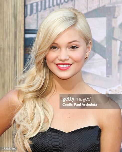 Actress Olivia Holt attends "The Lone Ranger" Los Angeles premiere at Disney California Adventure Park on June 22, 2013 in Anaheim, California.