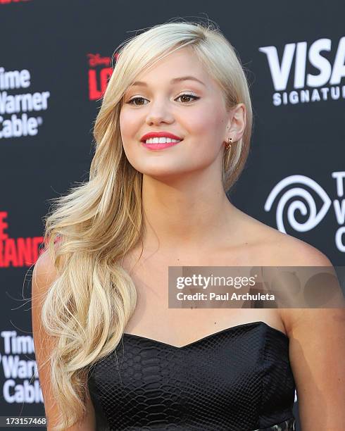 Actress Olivia Holt attends "The Lone Ranger" Los Angeles premiere at Disney California Adventure Park on June 22, 2013 in Anaheim, California.