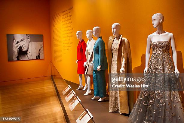 View of atmosphere at the Oscar de la Renta: American Icon reception at the William J. Clinton Presidential Center on July 08, 2013 in Little Rock,...