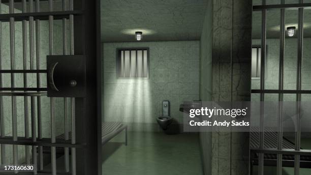 illustrations, cliparts, dessins animés et icônes de interior views of traditional prison - cellule