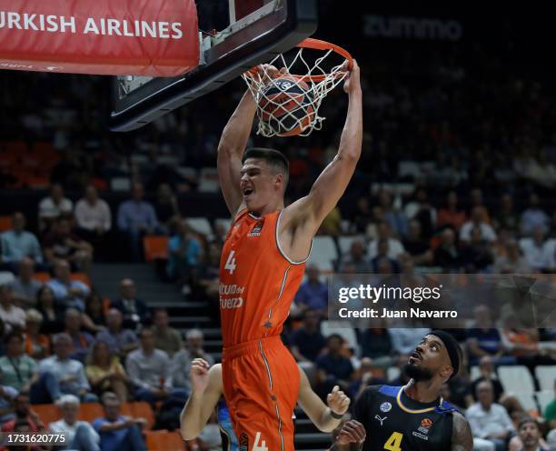 Jaime Pradilla, #4 of Valencia Basket during the Turkish Airlines EuroLeague Regular Season Round 3 match between Valencia Basket and Maccabi...