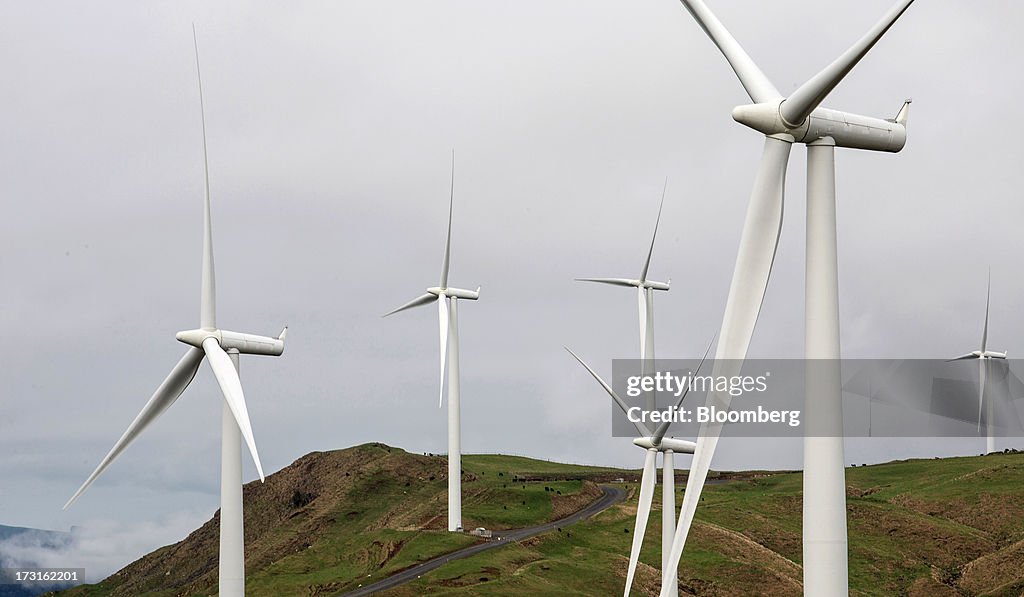 Views Of Meridian Energy's Te Uku Wind Farm As State-Owned Company Prepares For IPO
