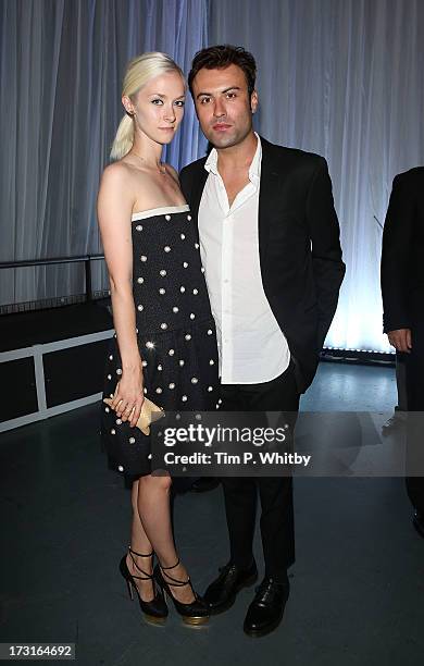 Portia Freeman and guest attend the Novak Djokovic Foundation inaugural London gala dinner at The Roundhouse on July 8, 2013 in London, England. The...