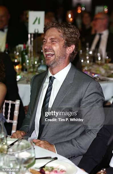 Gerard Butler attends the Novak Djokovic Foundation inaugural London gala dinner at The Roundhouse on July 8, 2013 in London, England. The foundation...