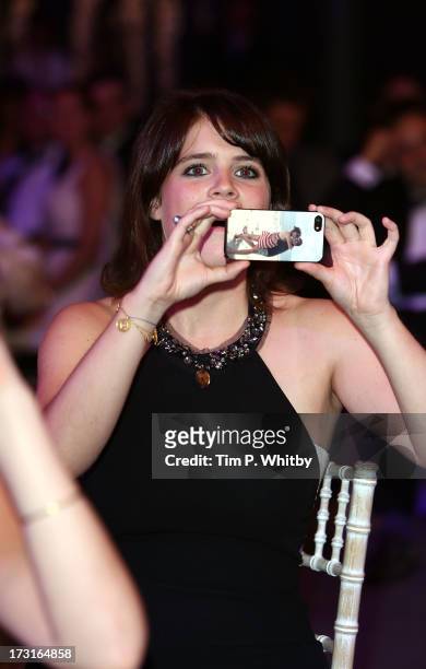Princess Eugenie of York attends the Novak Djokovic Foundation inaugural London gala dinner at The Roundhouse on July 8, 2013 in London, England. The...