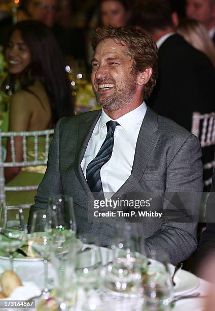 Gerard Butler attends the Novak Djokovic Foundation inaugural London gala dinner at The Roundhouse on July 8, 2013 in London, England. The foundation...