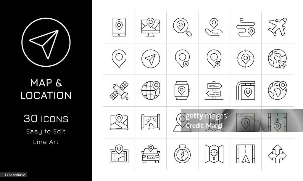 Map And Location Icon Set