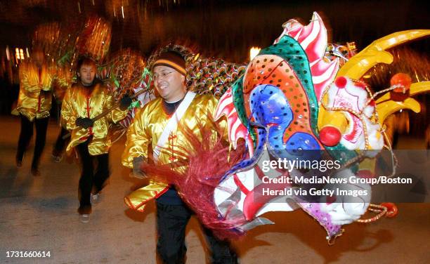 The Greater Boston Chinese Cultural Association walks in the First Night Boston parade. Monday, December 31, 2006. Staff photo by Lisa Hornak