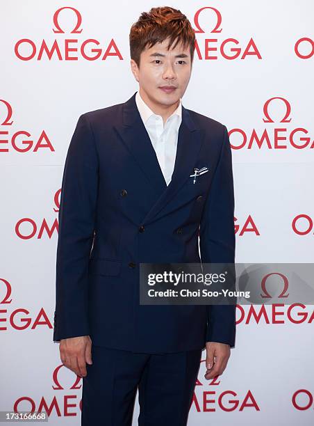 Kwon Sang-Woo attends the OMEGA CO-AXIAL Exhibition at Beyond Museum on July 8, 2013 in Seoul, South Korea.