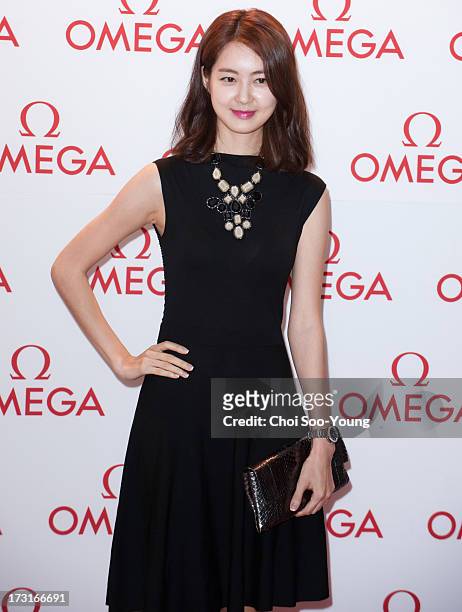 Lee Yo-Won attends the OMEGA CO-AXIAL Exhibition at Beyond Museum on July 8, 2013 in Seoul, South Korea.