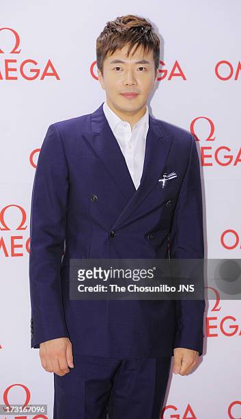 Kwon Sang-Woo attends the OMEGA CO-AXIAL Exhibition at Beyond Museum on July 8, 2013 in Seoul, South Korea.