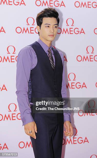 Kim Ji-Hoon attends the OMEGA CO-AXIAL Exhibition at Beyond Museum on July 8, 2013 in Seoul, South Korea.