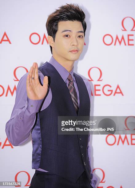 Kim Ji-Hoon attends the OMEGA CO-AXIAL Exhibition at Beyond Museum on July 8, 2013 in Seoul, South Korea.