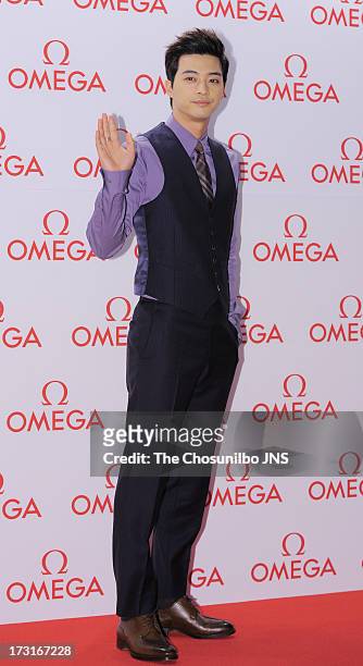 Kim Ji-Hoon attends the OMEGA CO-AXIAL Exhibition at Beyond Museum on July 8, 2013 in Seoul, South Korea.