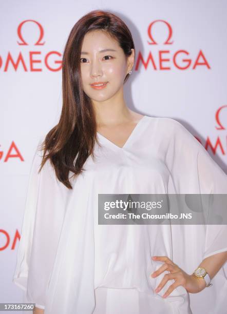 Kim Sa-Rang attends the OMEGA CO-AXIAL Exhibition at Beyond Museum on July 8, 2013 in Seoul, South Korea.