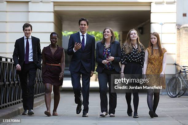 Calum Mulligan, Amy Fode, Labour Leader Ed Miliband, Prospective Parlimentary Candidate for Birmingham and Yardley Jess Phillips, Orla Oakey, and...