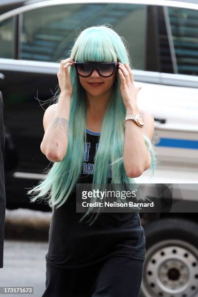 Amanda Bynes attends an appearance at Manhattan Criminal Court on July 9, 2013 in New York City. Bynes is facing charges of reckless endangerment,...