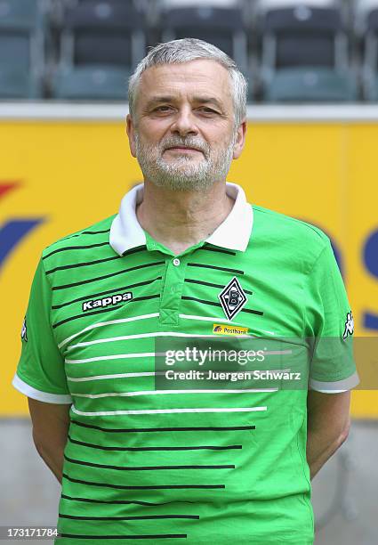 Physician Stefan Porten poses during the team presentation of Borussia Moenchengladbach at on July 9, 2013 in Moenchengladbach, Germany.