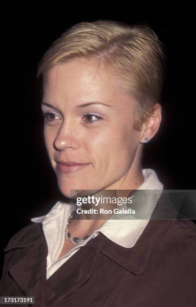 Christine Elise attends the opening of "D Girl" on April 4, 1997 at the Culver City Playhouse in Culver City, California.
