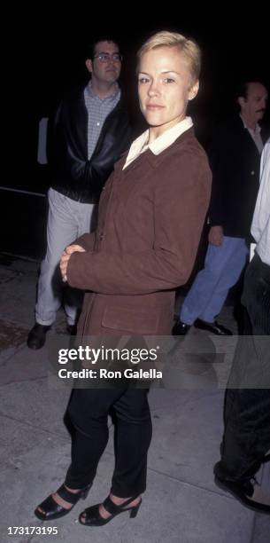 Christine Elise attends the opening of "D Girl" on April 4, 1997 at the Culver City Playhouse in Culver City, California.