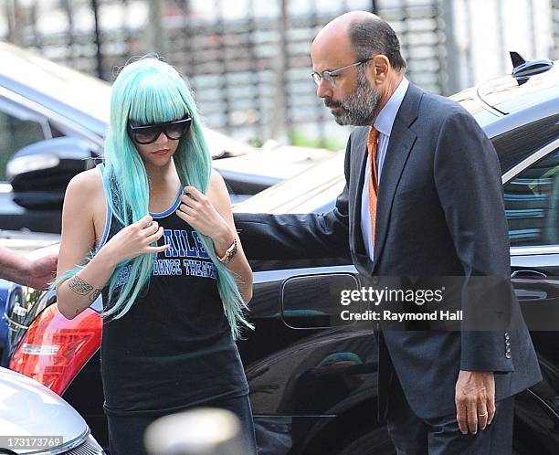 Actress Amanda Bynes attends an appearance at Manhattan Criminal Court on July 9, 2013 in New York City. Bynes is facing charges of reckless...