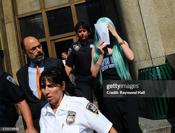 Actress Amanda Bynes attends an appearance at Manhattan Criminal Court on July 9, 2013 in New York City. Bynes is facing charges of reckless...