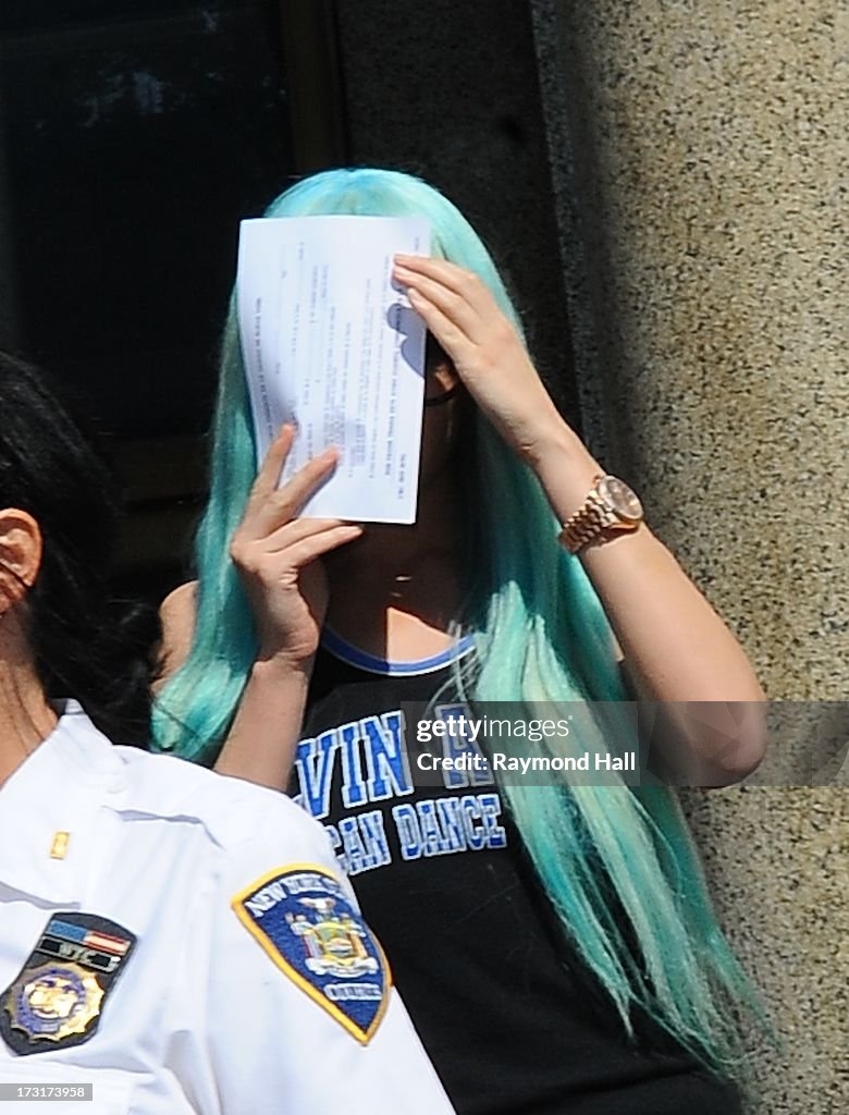 Amanda Bynes Manhattan Criminal Court Appearance - July 9, 2013