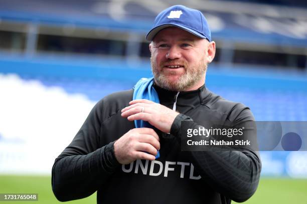 Wayne Rooney, Manager of Birmingham City reacts as he is presented as new Birmingham City manager at St Andrew's Trillion Trophy Stadium on October...