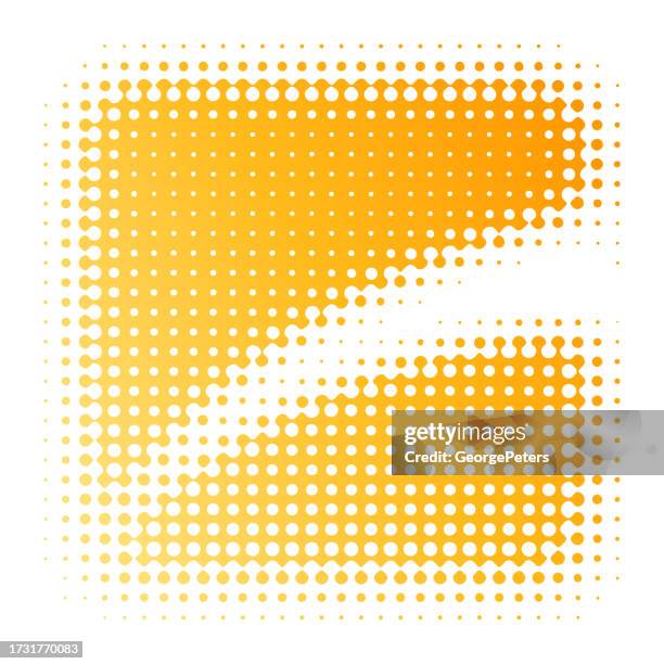 stockillustraties, clipart, cartoons en iconen met square shape half tone background - bottone